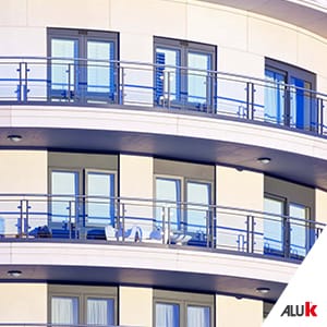 Balcony detail of the building from the outside 