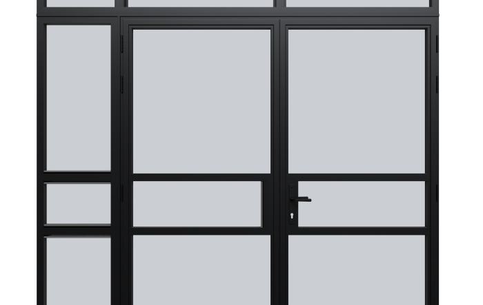Double Door Fan Light Above Configuration